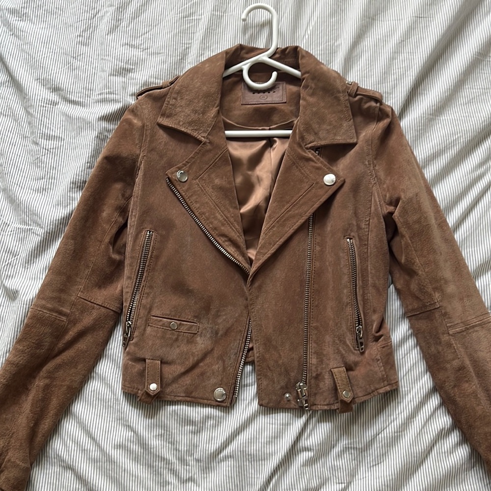 Blank NYC Mushroom Moto Jacket, Suede